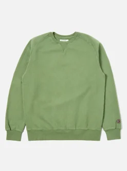 Clearance Classic Crew Sweatshirt In Green Dry Handle Brushback Men Tees & Sweats.