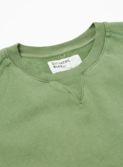 Clearance Classic Crew Sweatshirt In Green Dry Handle Brushback Men Tees & Sweats.