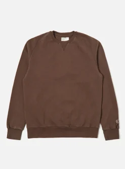 Outlet Classic Crew Sweatshirt In Brown Dry Handle Brushback Men Tees & Sweats.