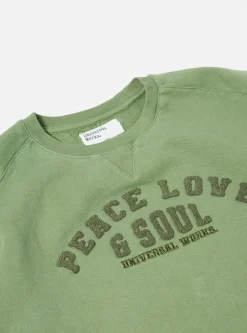New Classic Crew Sweatshirt In Green Dry Brushback Pls Men Tees & Sweats.