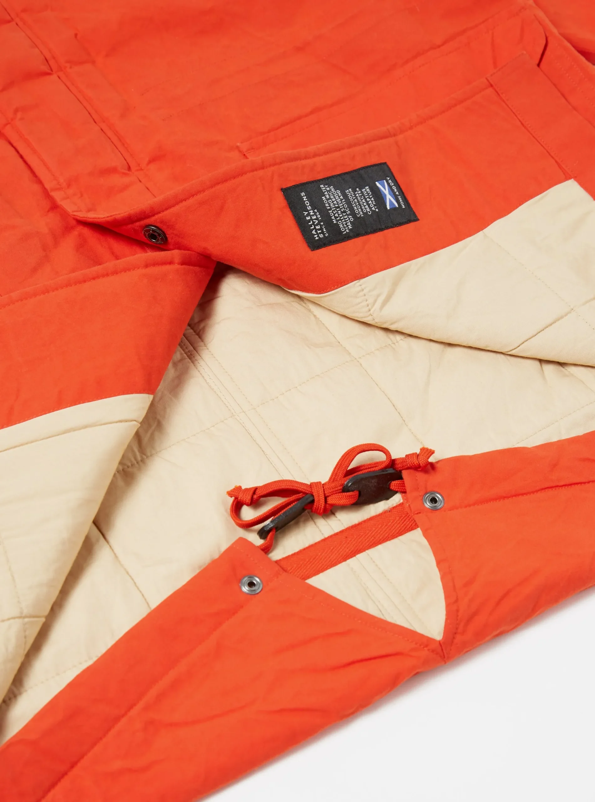 New Cold Weather Parka In Orange Scottish Wax Cotton Men Coats & Outerwear.
