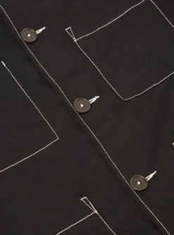 Clearance Coverall Jacket In Black Twill Men Jackets.