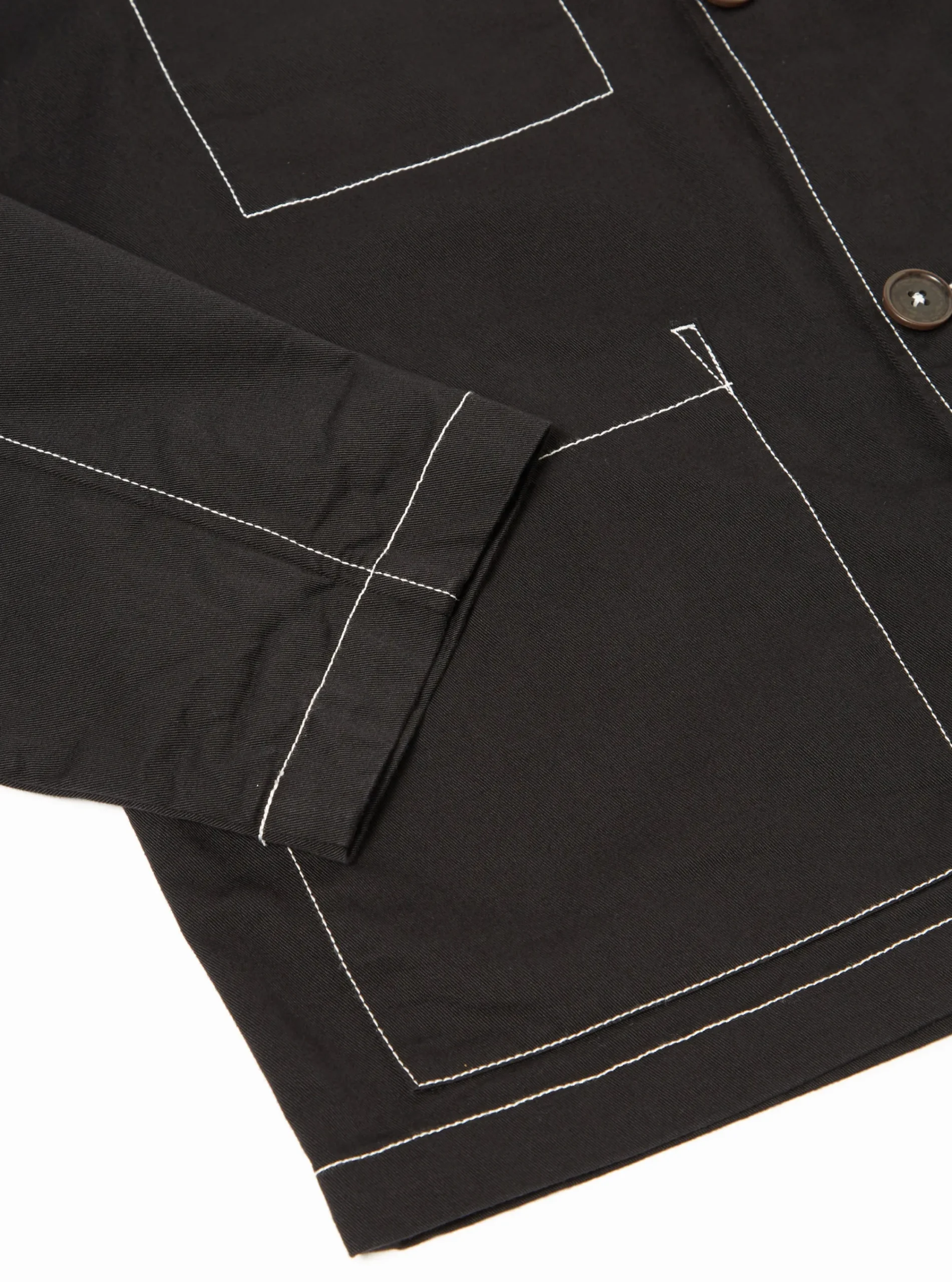 Clearance Coverall Jacket In Black Twill Men Jackets.