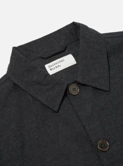 Flash Sale Coverall Jacket In Charcoal Carbon Cotton Men Jackets.