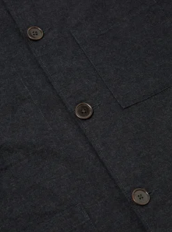 Flash Sale Coverall Jacket In Charcoal Carbon Cotton Men Jackets.