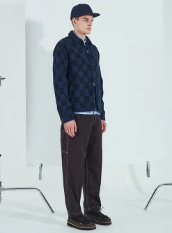 Fashion Coverall Pant In Black Twill Men Trousers.