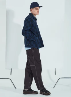 Fashion Coverall Pant In Black Twill Men Trousers.