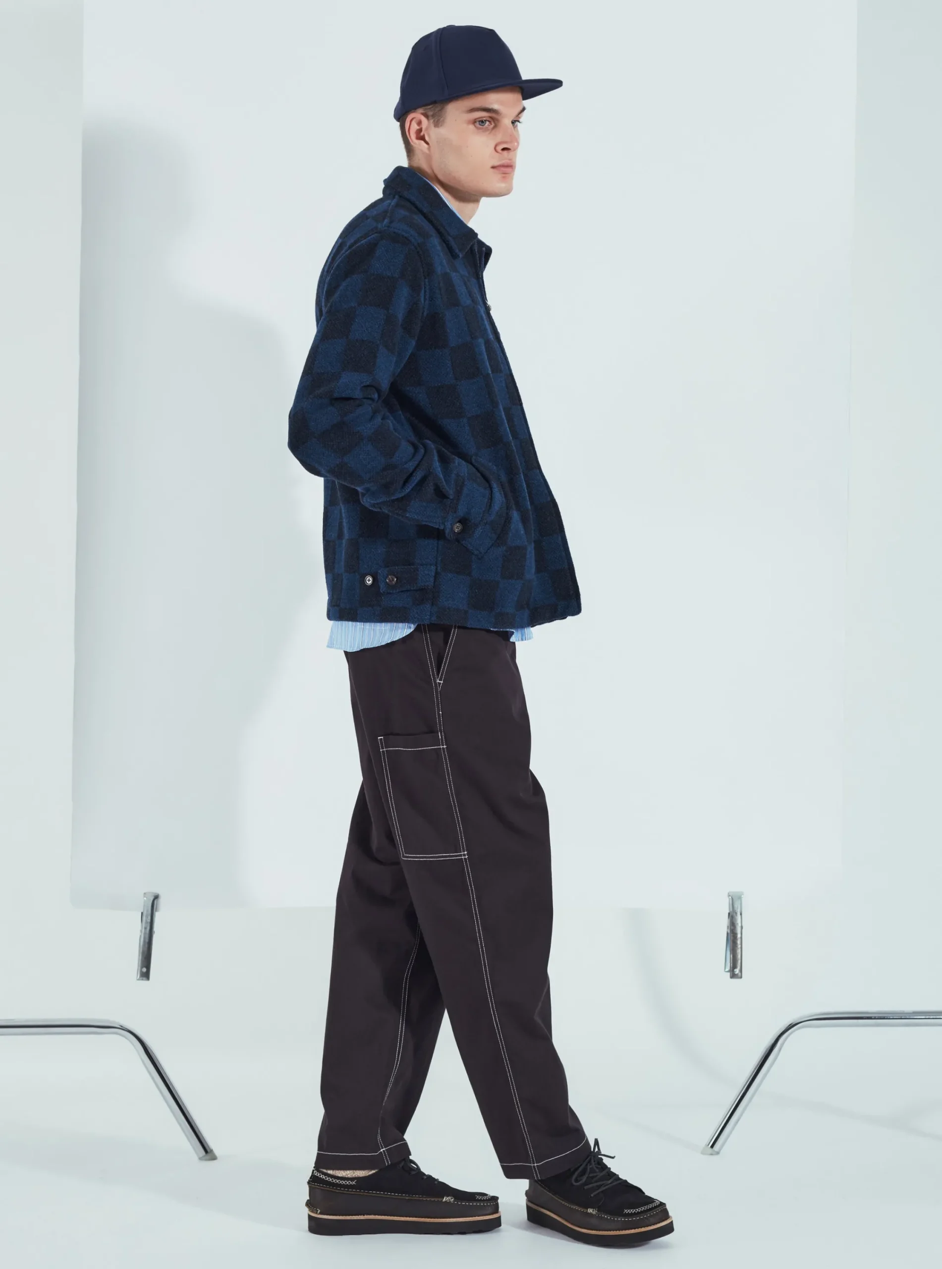 Fashion Coverall Pant In Black Twill Men Trousers.