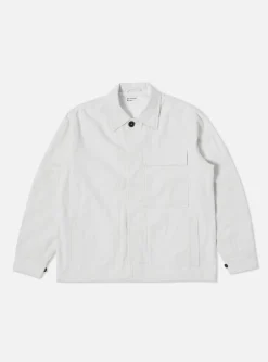 Store Cruiser Jacket In White Winter Twill Men Jackets.