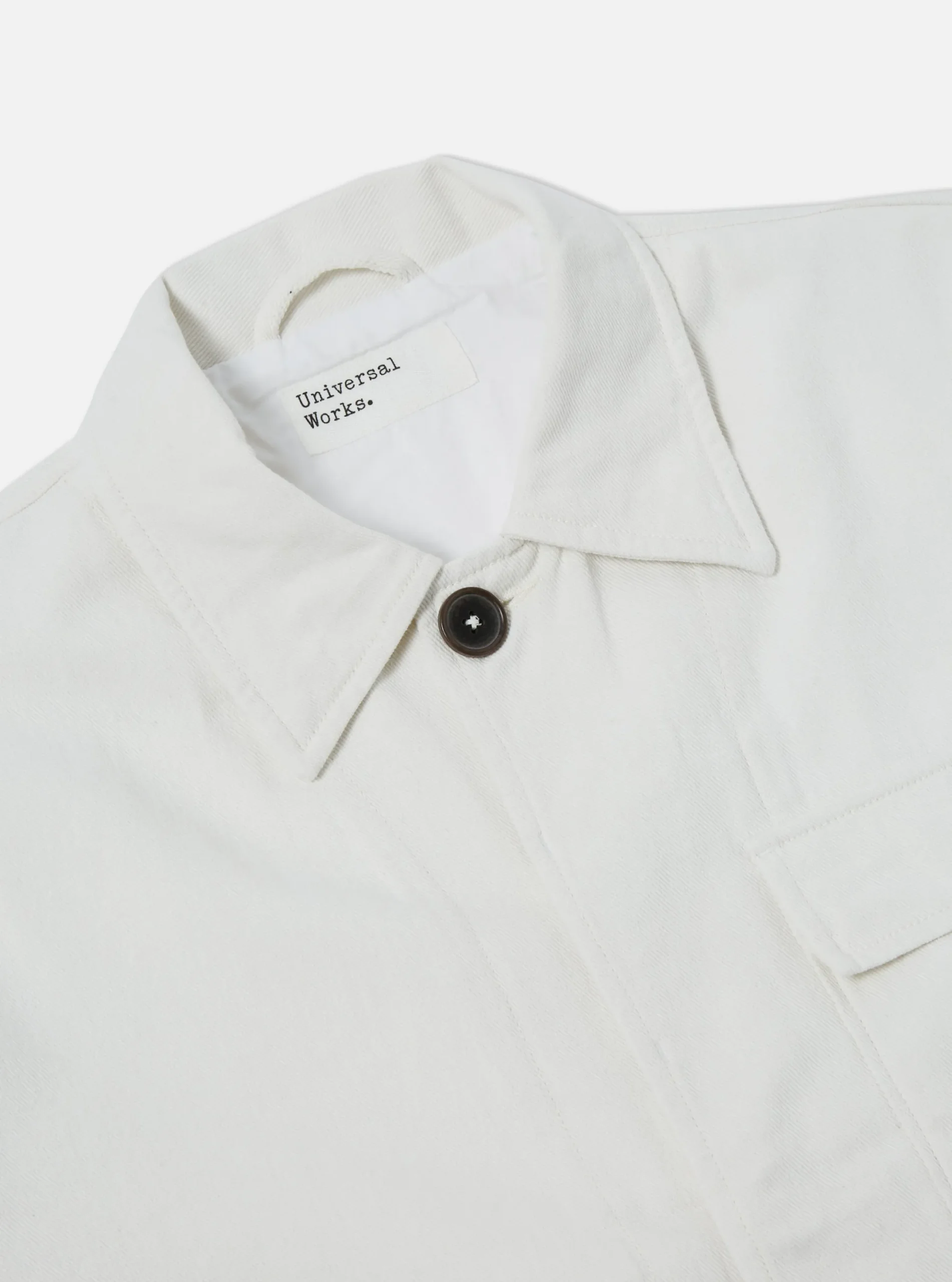 Store Cruiser Jacket In White Winter Twill Men Jackets.