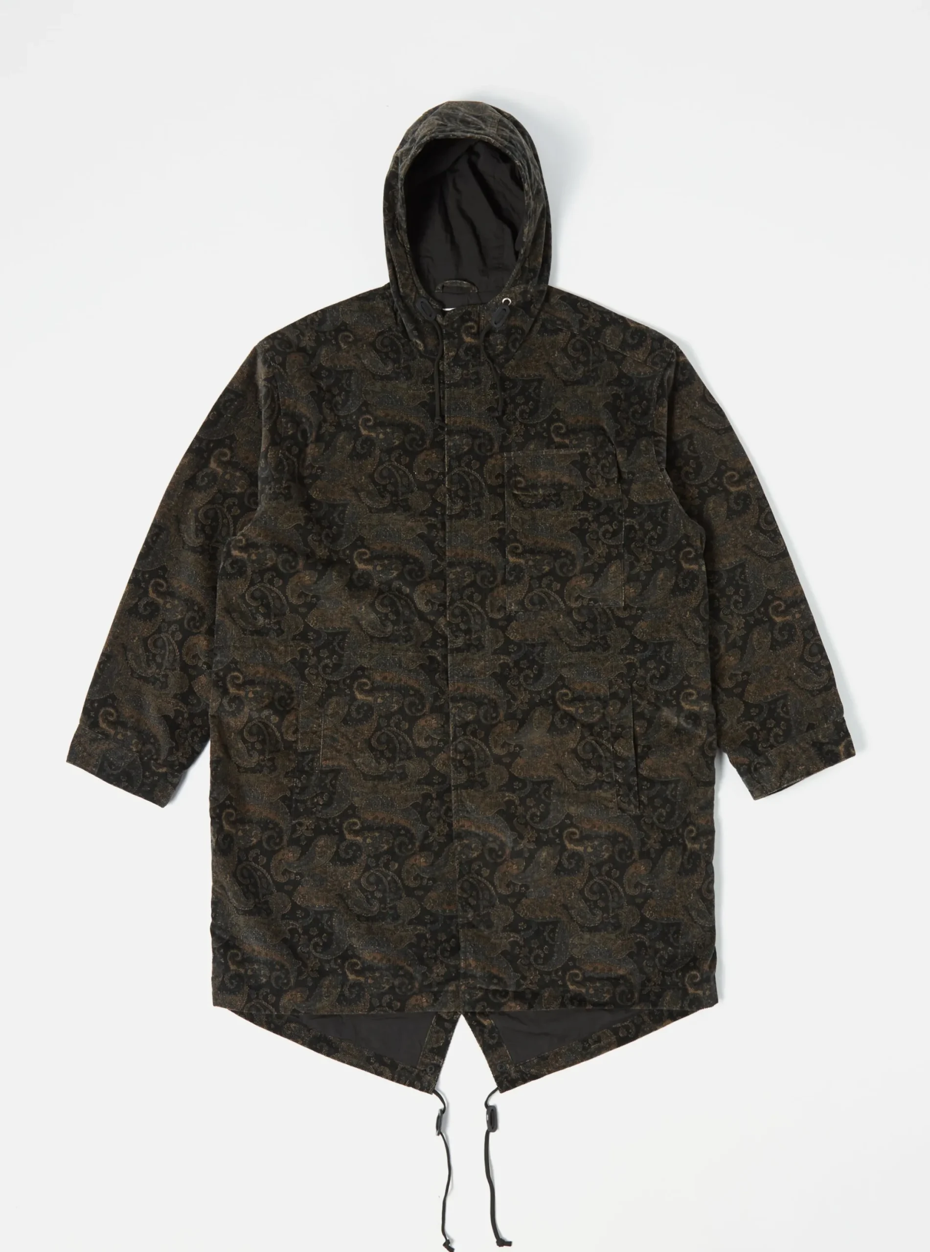 Online Cruiser Parka In Black Japanese Print Cord Men Coats & Outerwear.