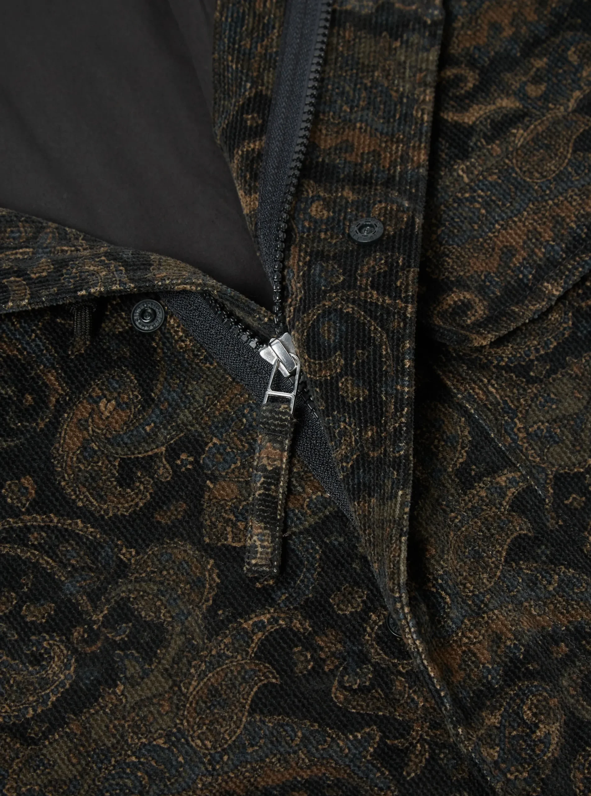 Online Cruiser Parka In Black Japanese Print Cord Men Coats & Outerwear.