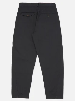 Hot Curved Pant In Black Twill Men Suiting.
