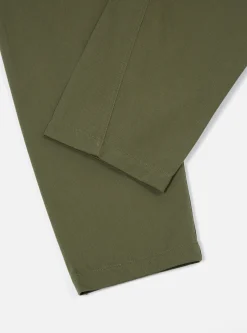 Shop Curved Pant In Light Olive Twill Men Suiting.