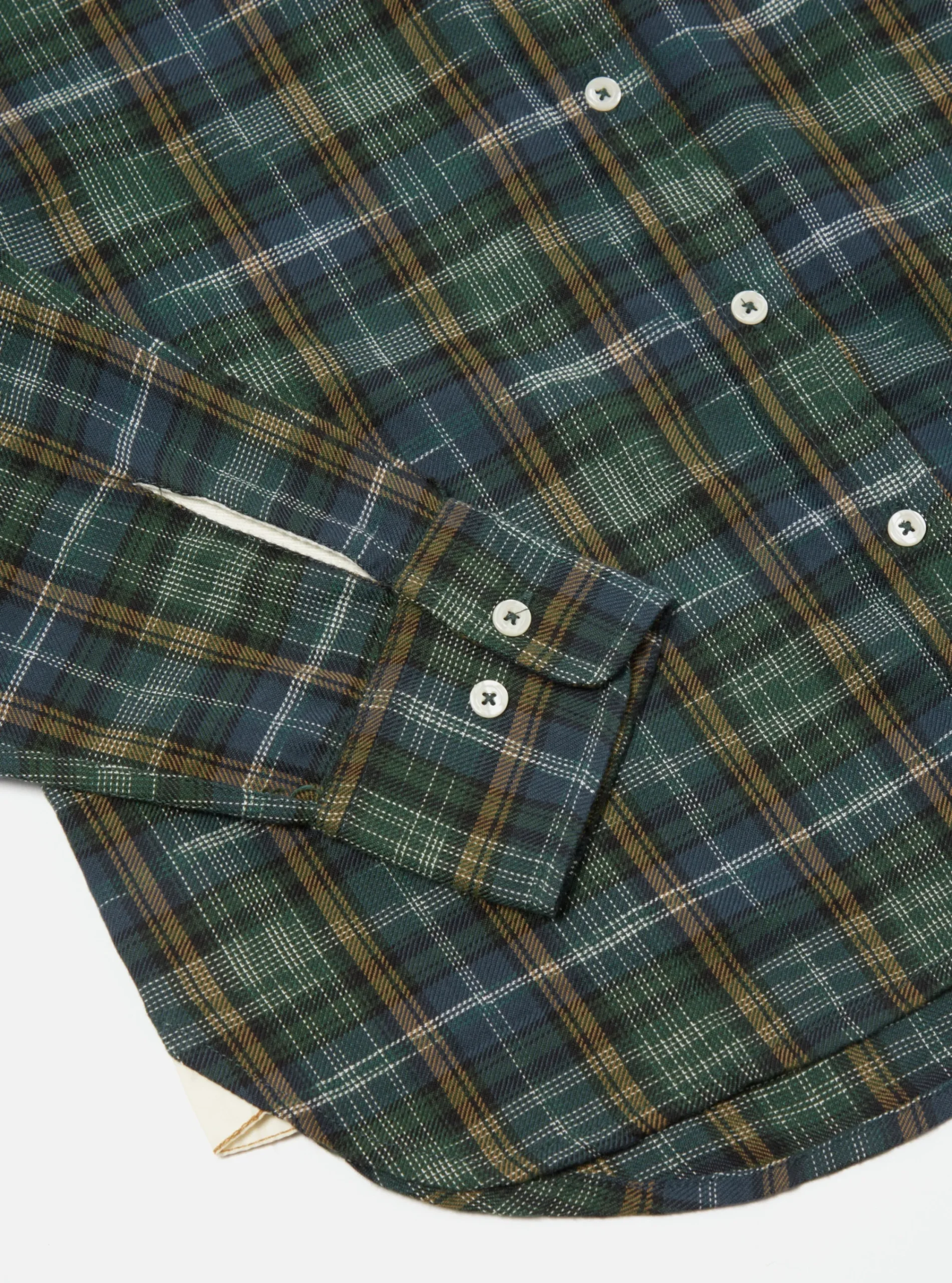 Flash Sale Daybrook Shirt In Green Ikat Twill Check Men Shirts.