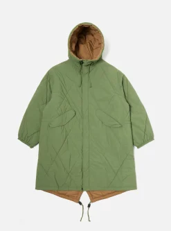 Clearance Diamond Quilt Parka In Green Recycled Nylon Men Coats & Outerwear.