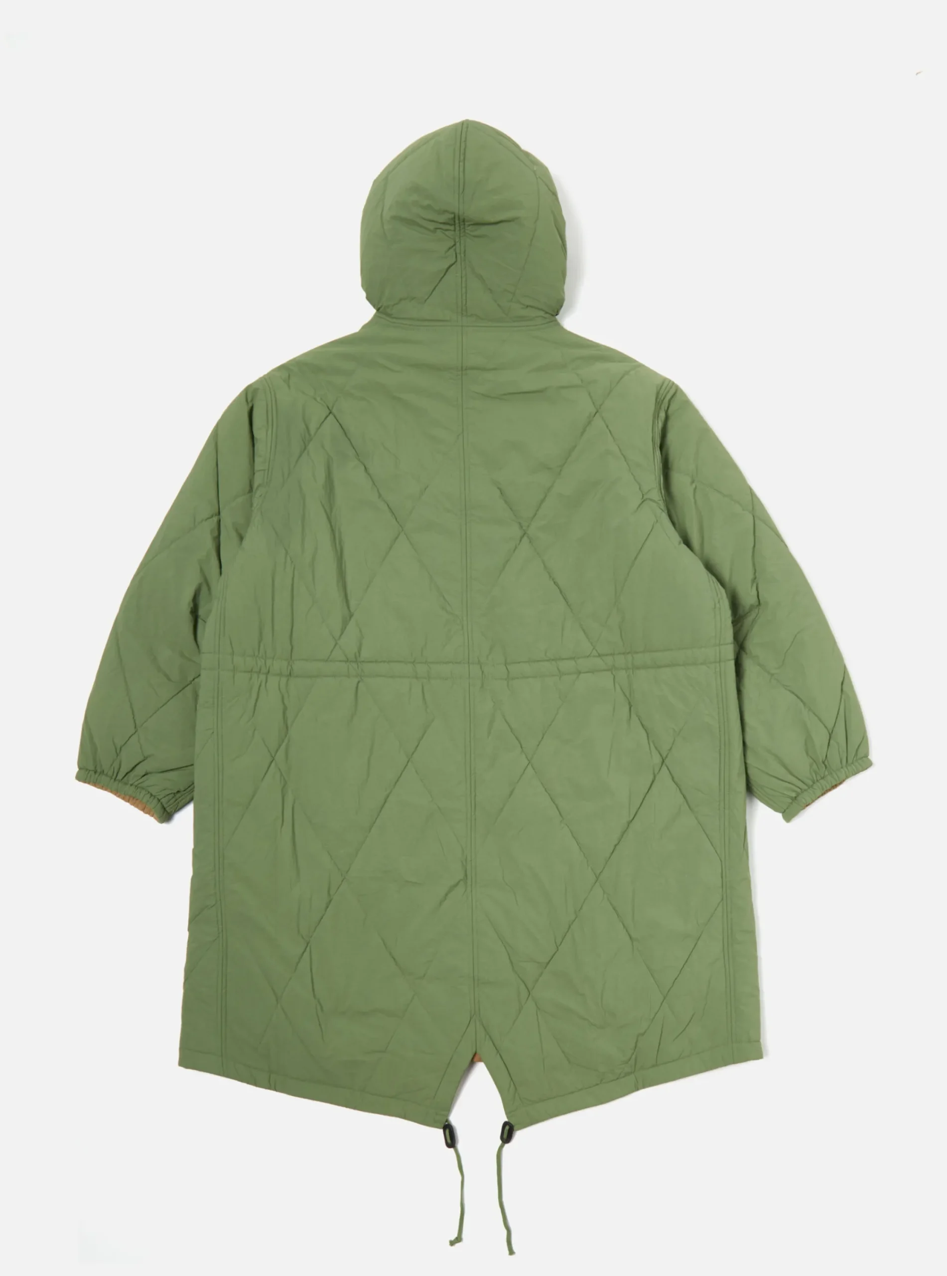 Clearance Diamond Quilt Parka In Green Recycled Nylon Men Coats & Outerwear.