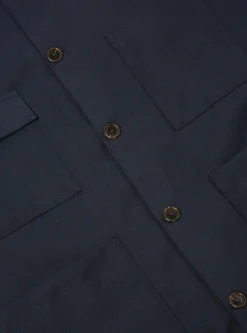 Cheap Dockside Overshirt In Navy Cotton/Wool Twill Men Overshirts.