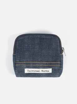 Clearance Dollar Coin Pouch In Indigo Denim Men Accessories.