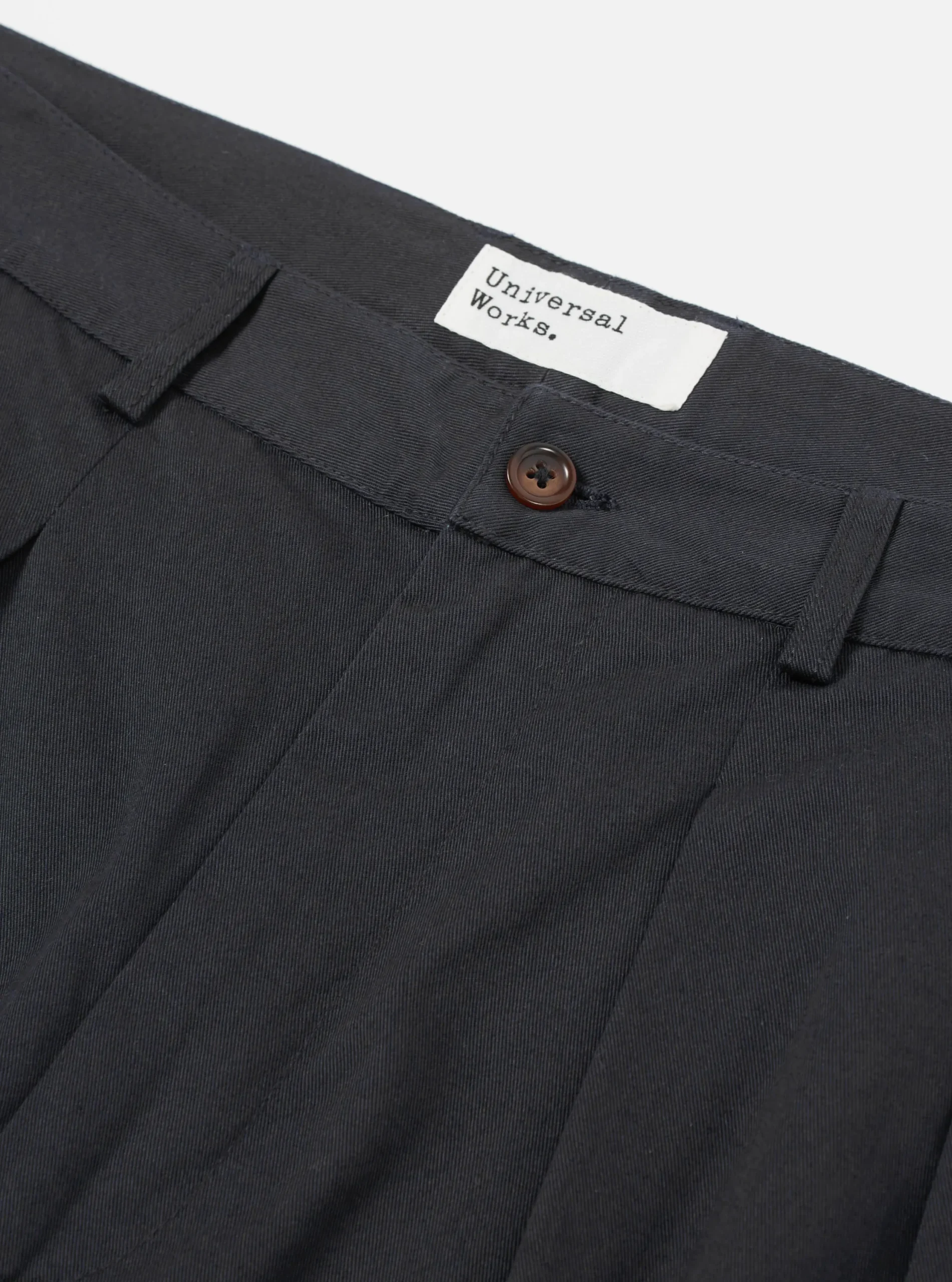 Cheap Double Pleat Pant In Black Twill Men Suiting.