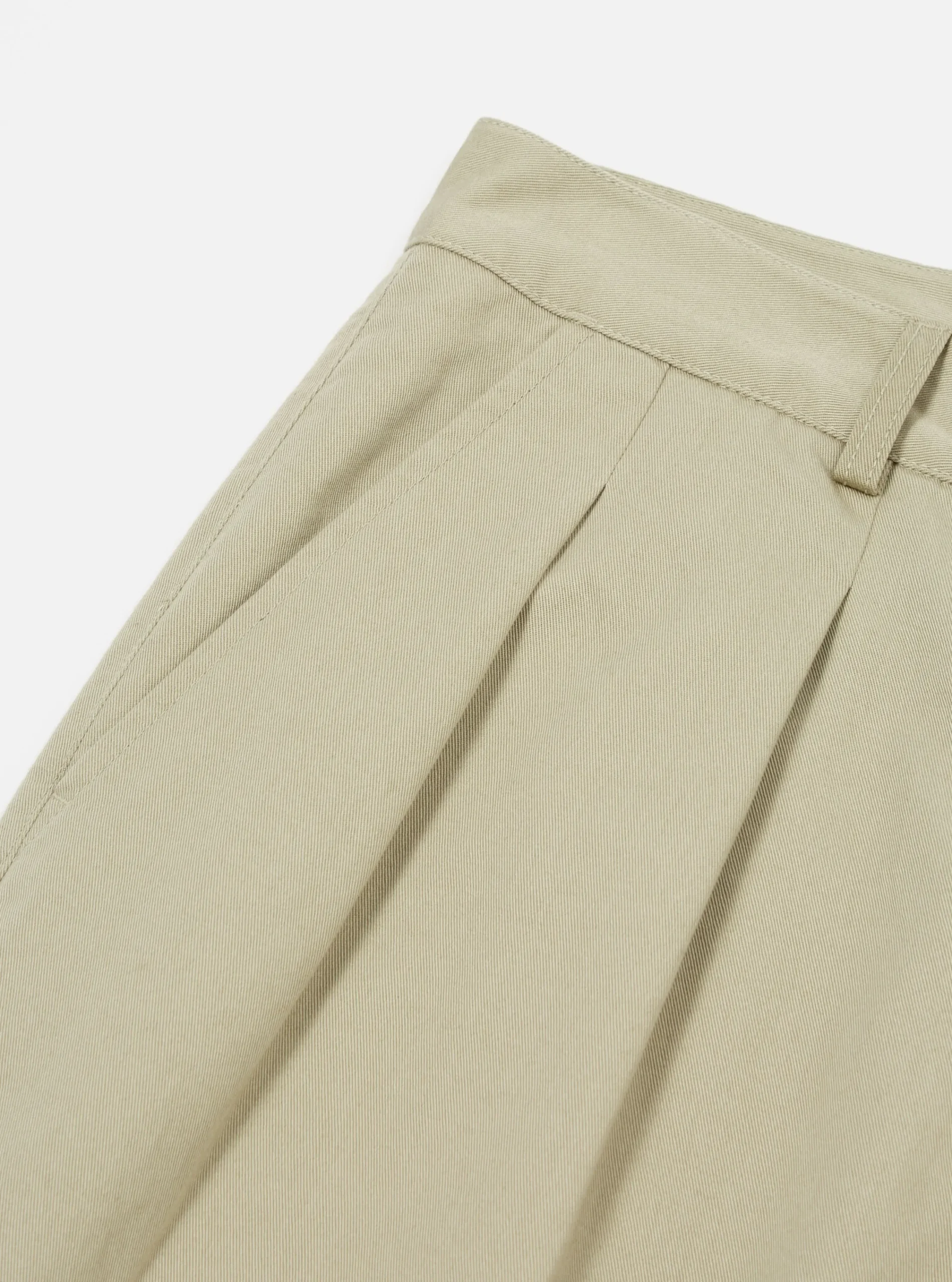 Cheap Double Pleat Pant In Stone Twill Men Suiting.