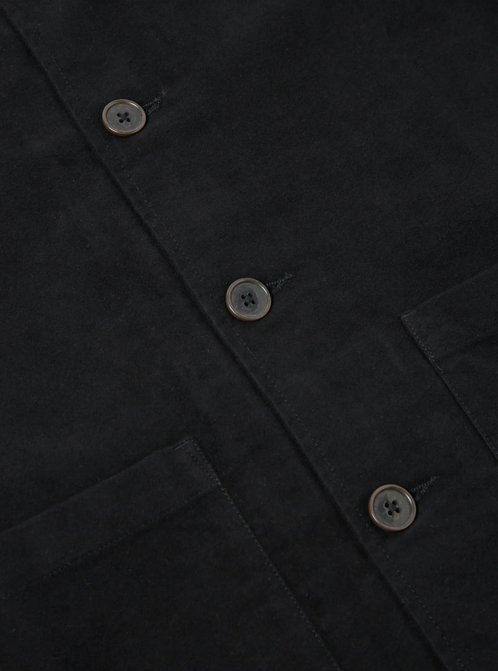 Hot Easy Overshirt In Black Lightweight Moleskin Men Overshirts.