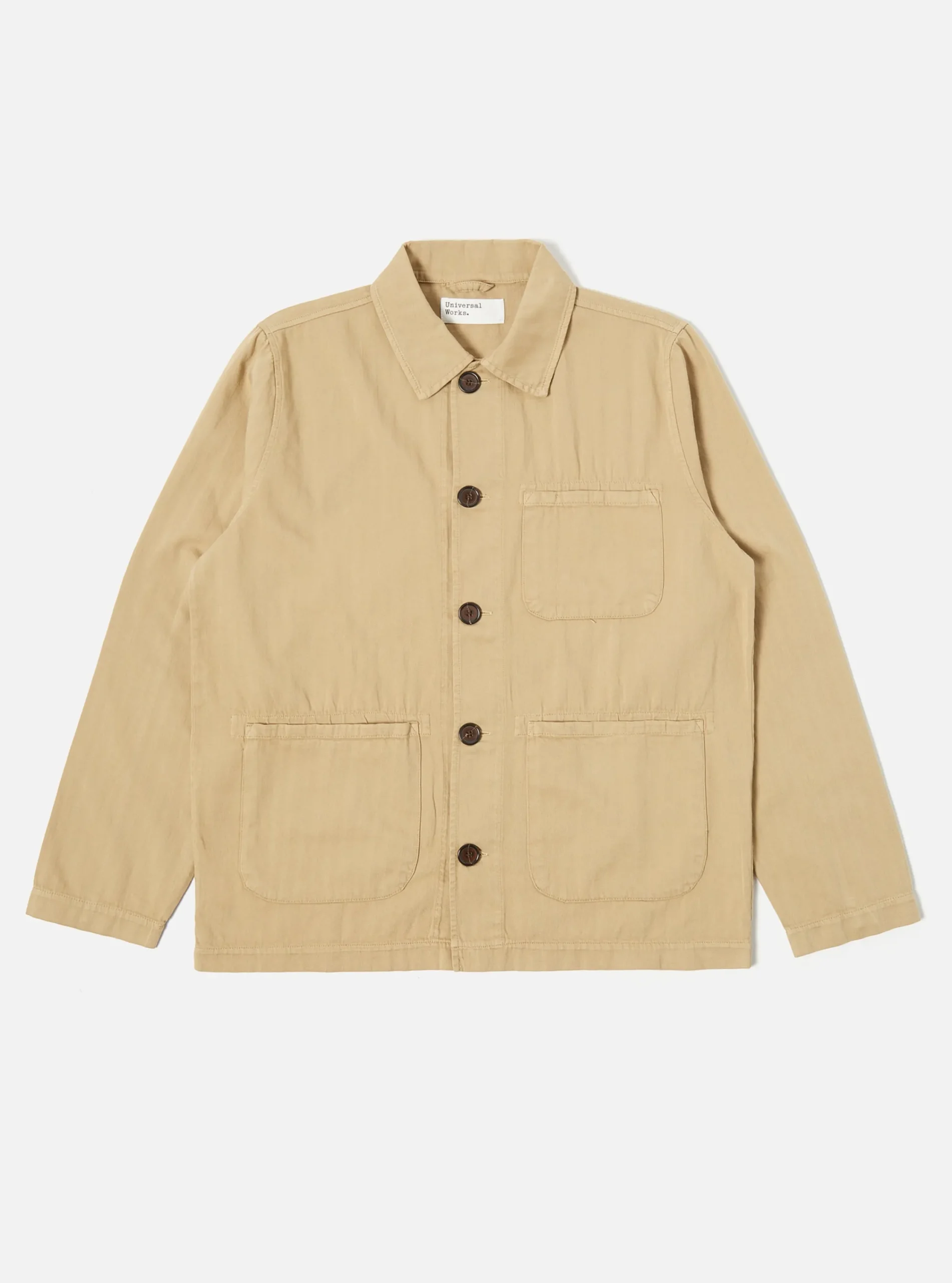 Outlet Field Jacket In Sand Italian Herringbone Cotton Men Jackets.