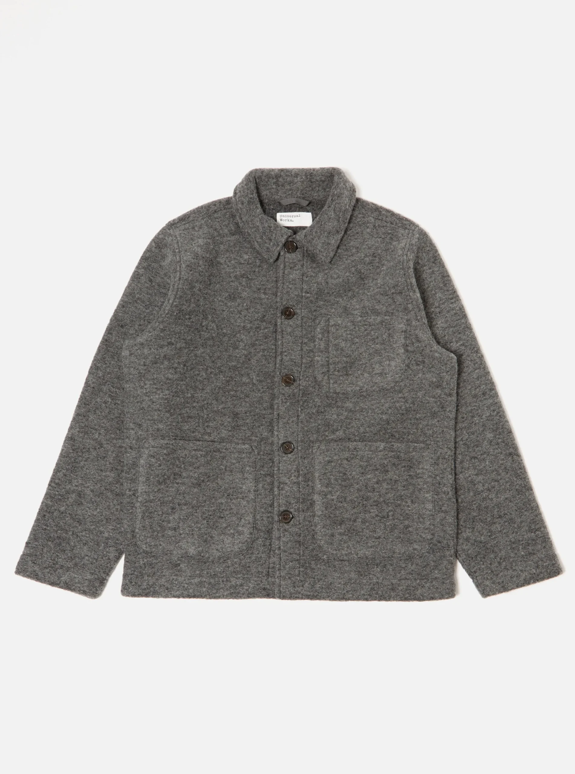 Online Field Jacket In Grey Marl Wool Fleece Men Fleece.