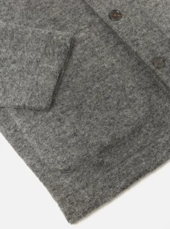 Online Field Jacket In Grey Marl Wool Fleece Men Fleece.