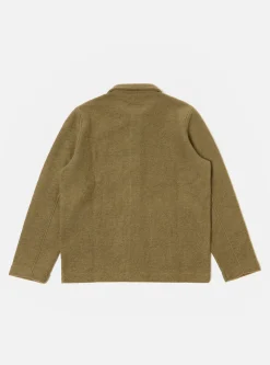 Cheap Field Jacket In Lovat Wool Fleece Men Fleece.