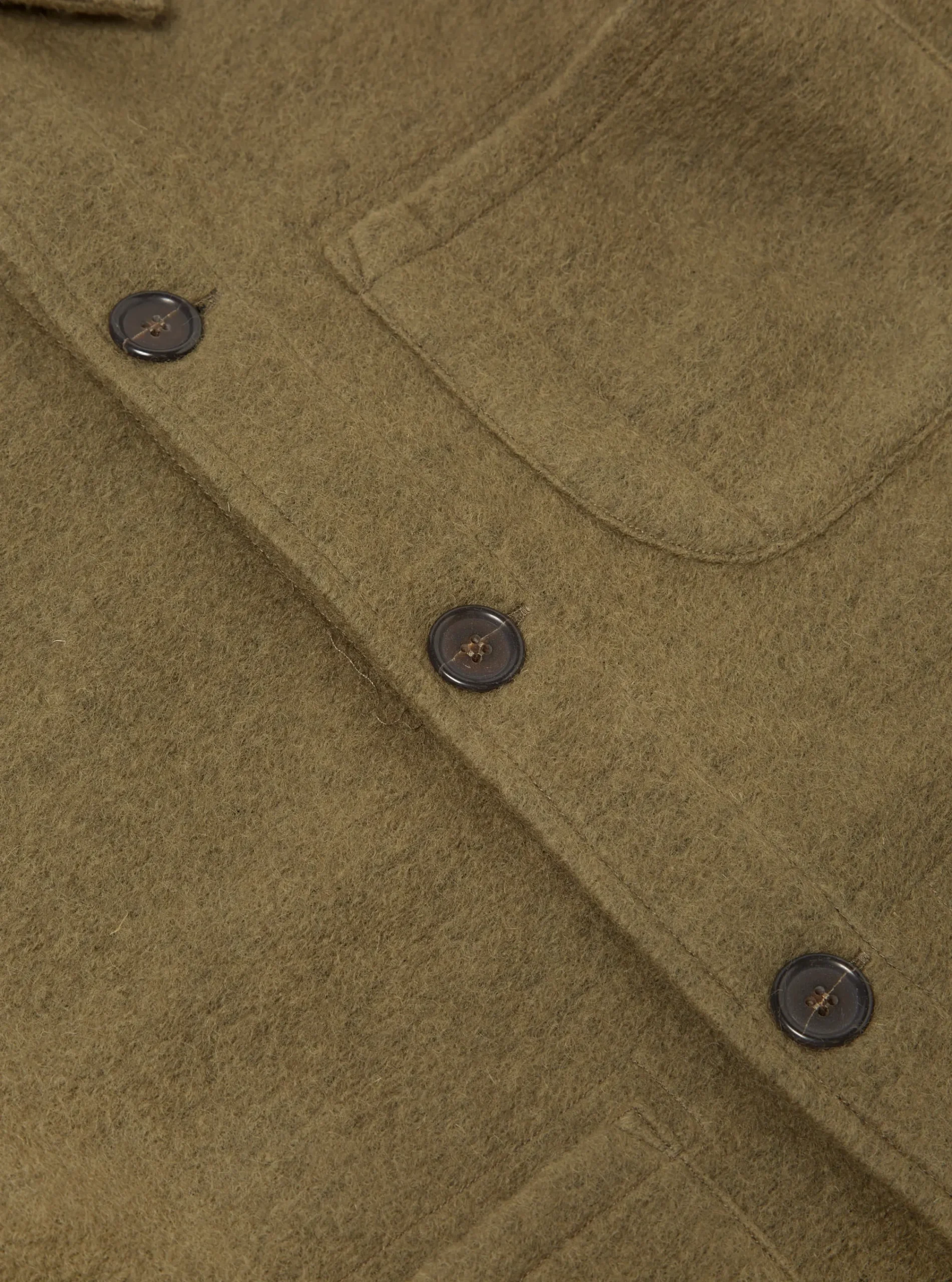 Cheap Field Jacket In Lovat Wool Fleece Men Fleece.
