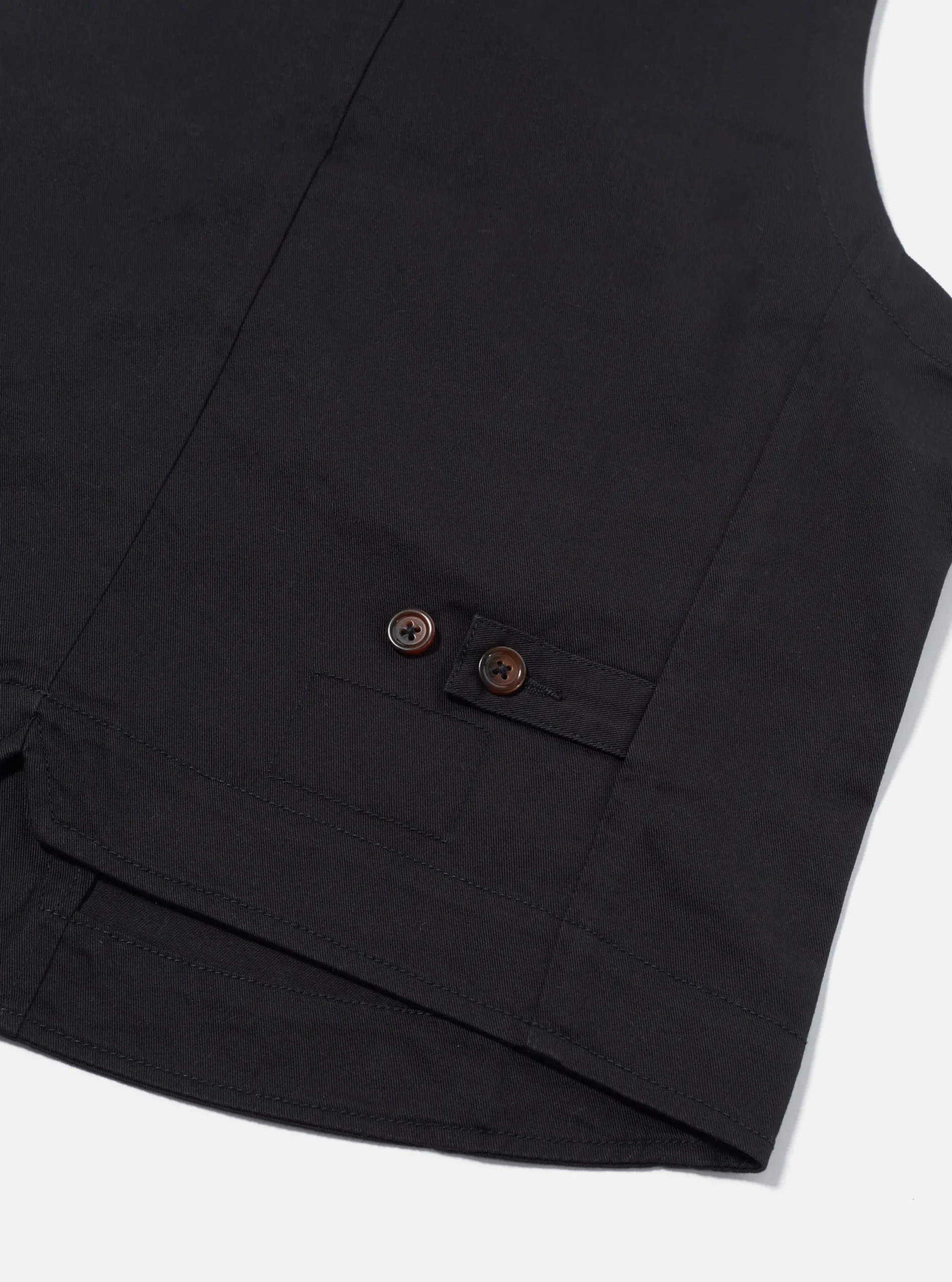 Online Field Waistcoat In Black Twill Men Suiting.