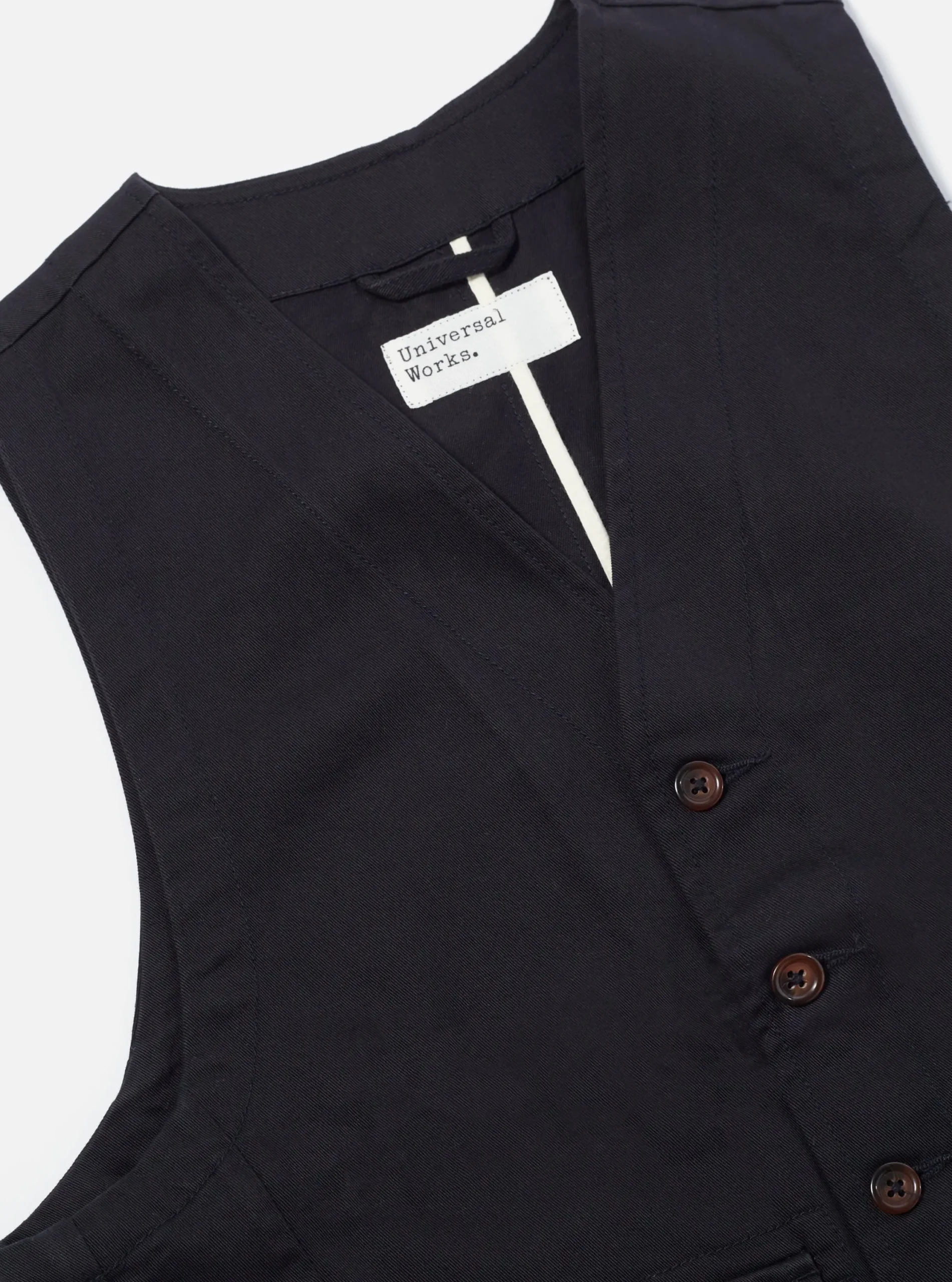 Online Field Waistcoat In Black Twill Men Suiting.