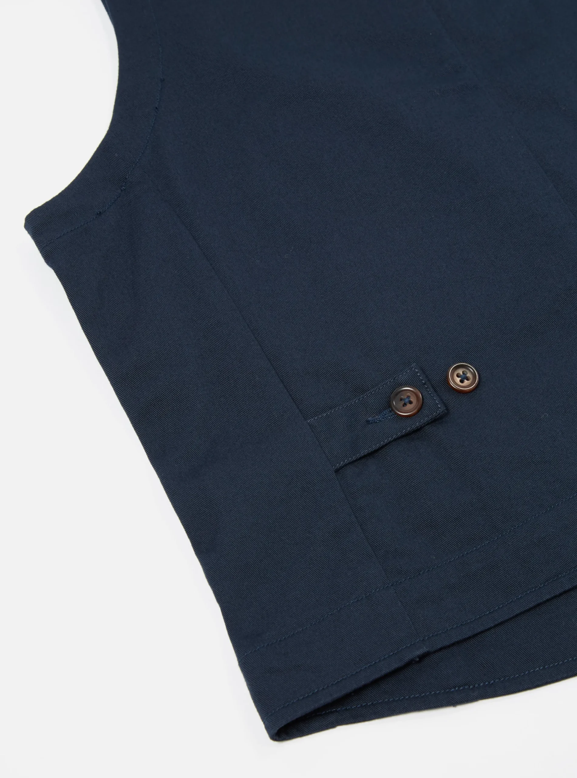 New Field Waistcoat In Navy Twill Men Suiting.