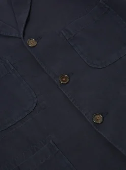 Sale Five Pocket Jacket In Navy Canvas Men Jackets.
