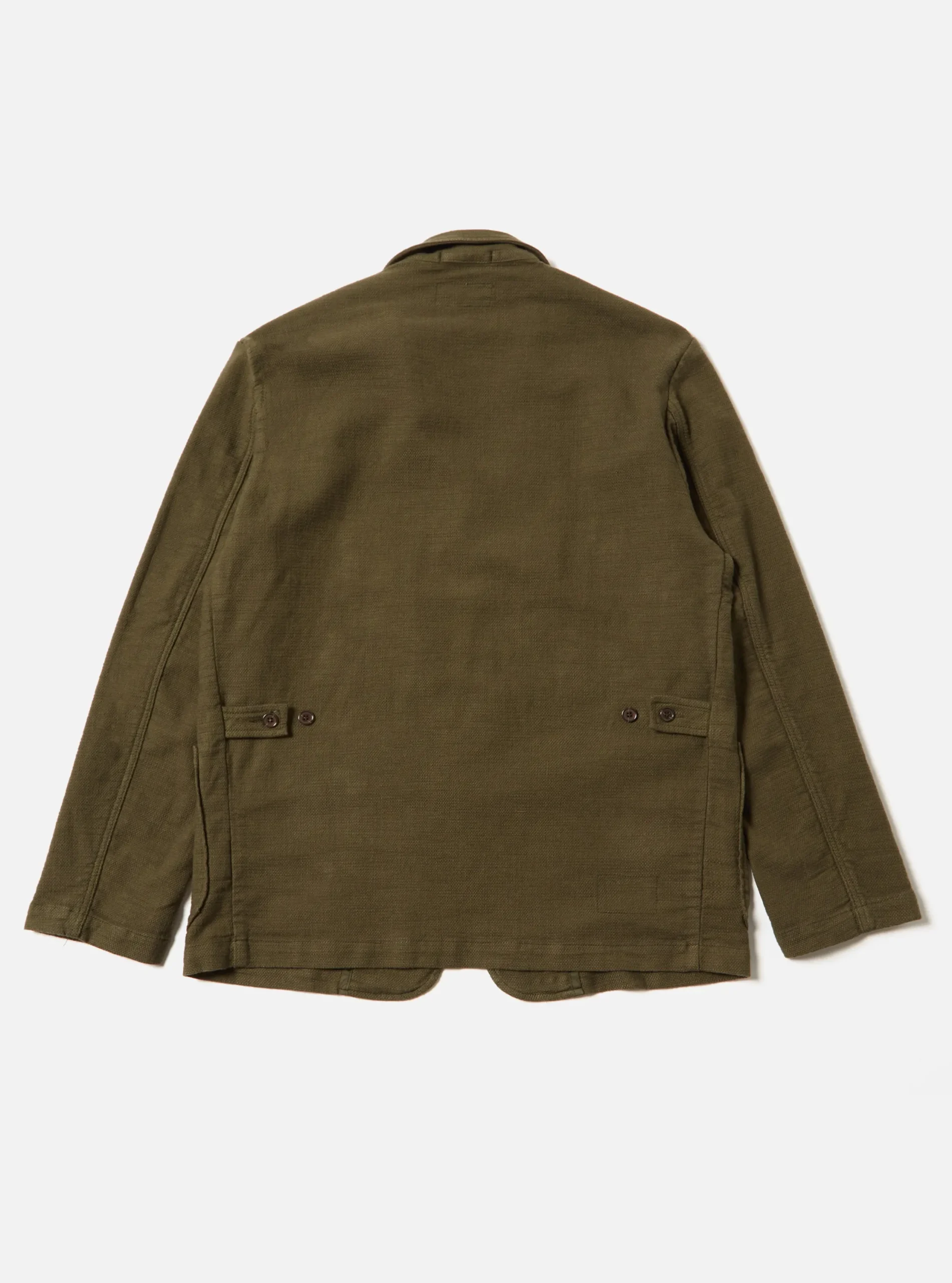 Outlet Five Pocket Jacket In Olive Chevron Cotton Men Jackets.