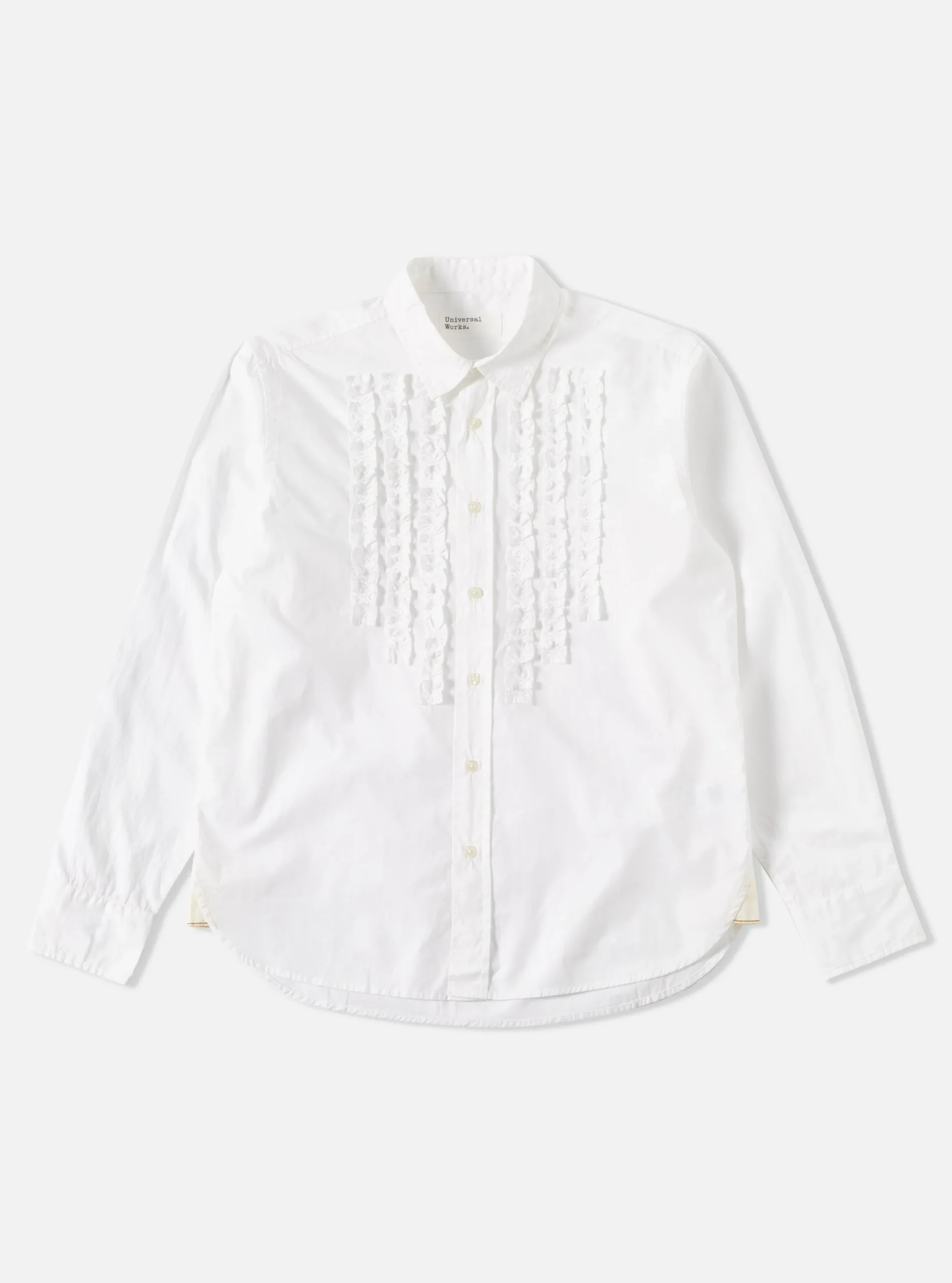 Store Frill Shirt In White Poplin Men Shirts.