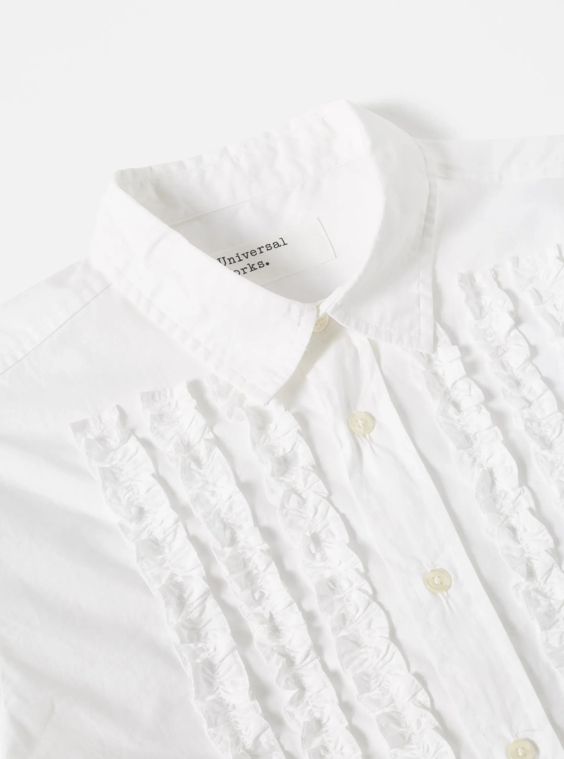 Store Frill Shirt In White Poplin Men Shirts.