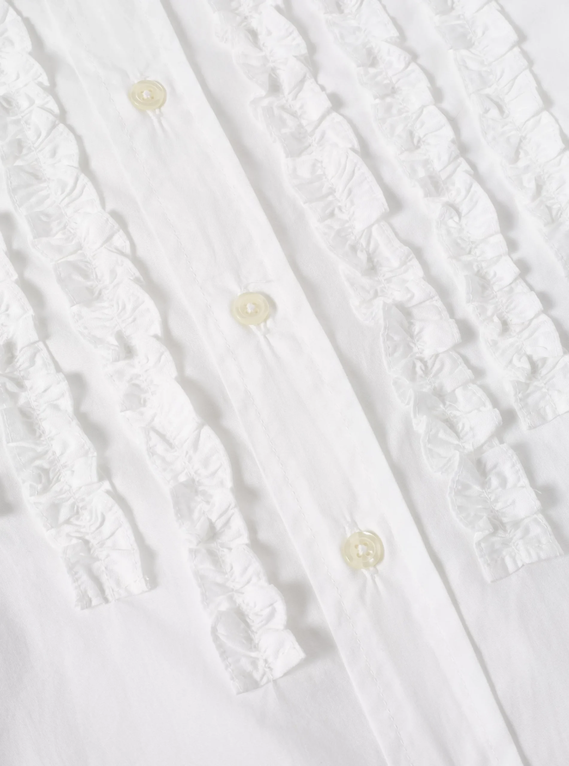 Store Frill Shirt In White Poplin Men Shirts.