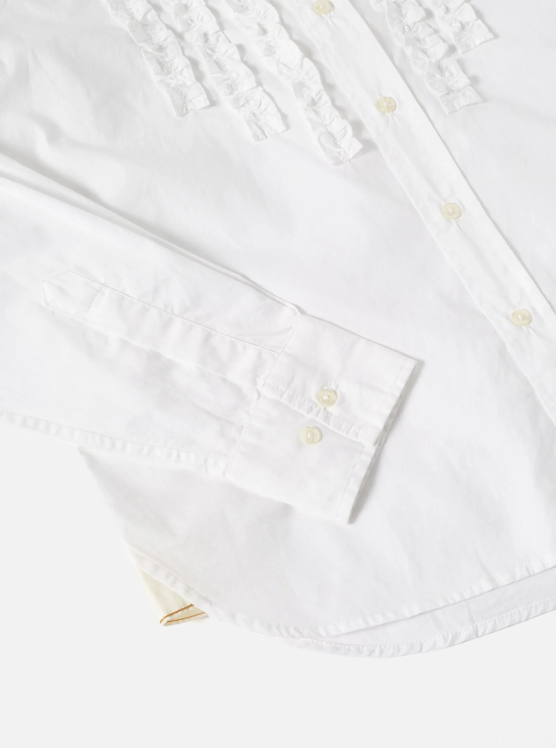Store Frill Shirt In White Poplin Men Shirts.