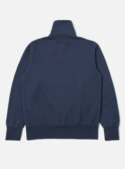 Hot Half Zip Sweatshirt In Navy Dry Handle Brushback Men Tees & Sweats.