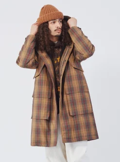 Flash Sale Hebrides Parka In Cinnamon British Drywax Check Men Coats & Outerwear.