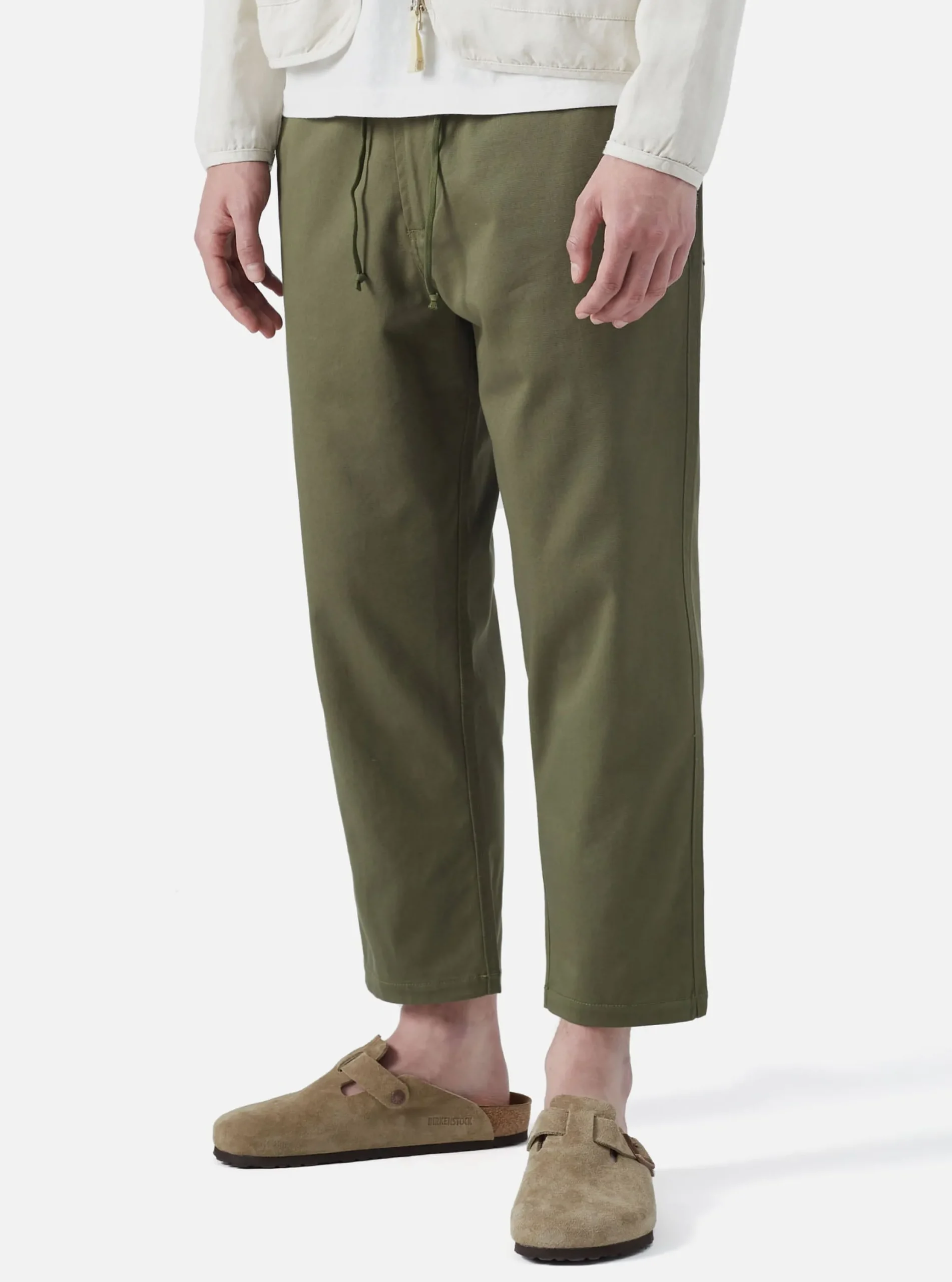 Hot Hi Water Trouser In Light Olive Twill Men Trousers.