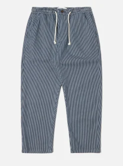 Fashion Hi Water Trouser In Indigo Hickory Stripe Denim Men Trousers.