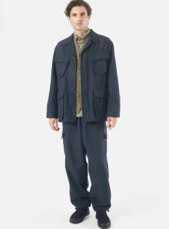 Discount Jungle Jacket In Navy Cotton/Nylon Serge Men Jackets.