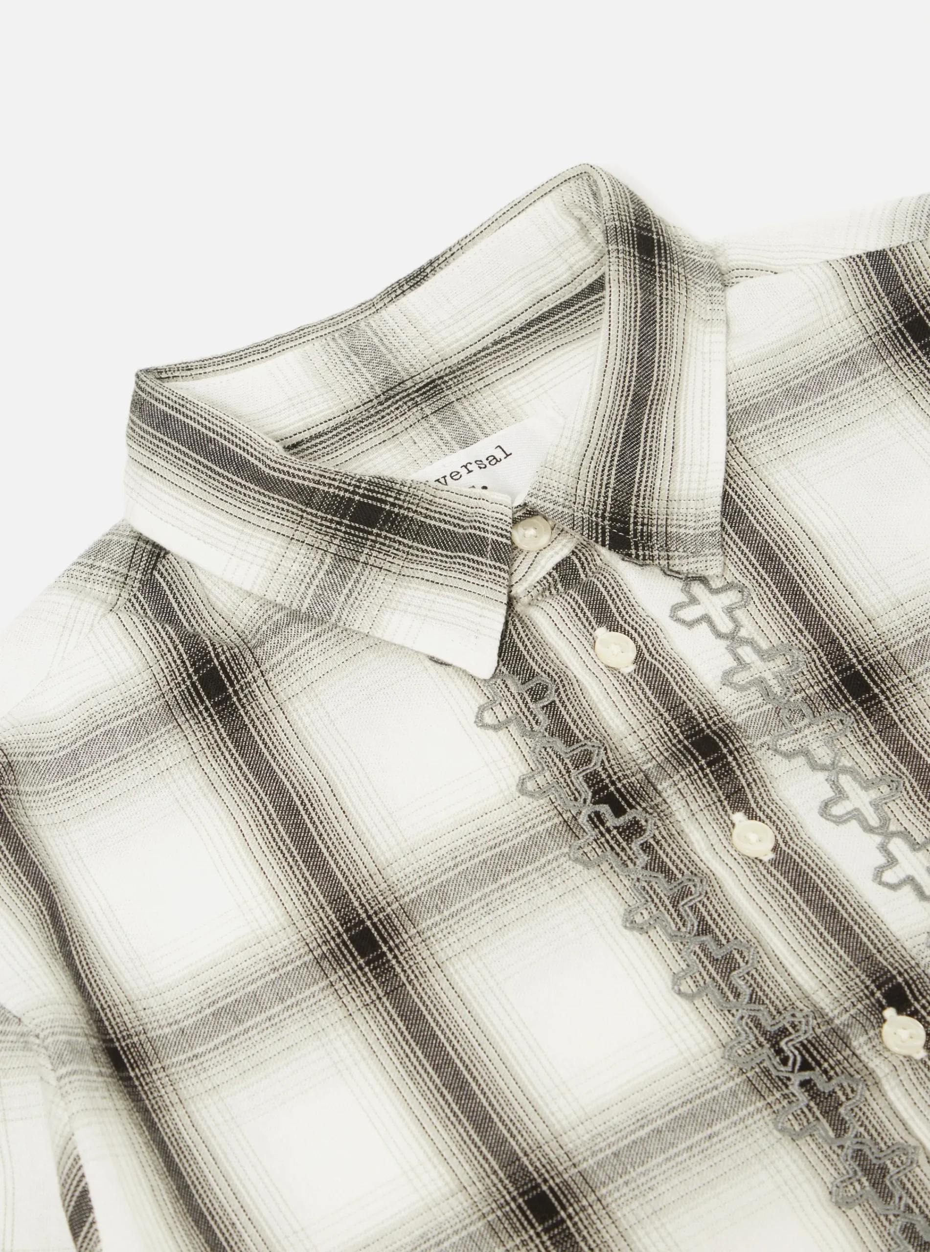 Hot Kurta Shirt In Ecru Shadow Check Men Overshirts.