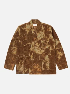 Clearance Kyoto Work Jacket In Brown Hand-Dyed Japanese Cord Men Jackets.