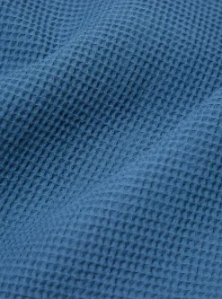 Cheap Kyoto Work Jacket In Faded Blue Japanese Waffle Men Jackets.