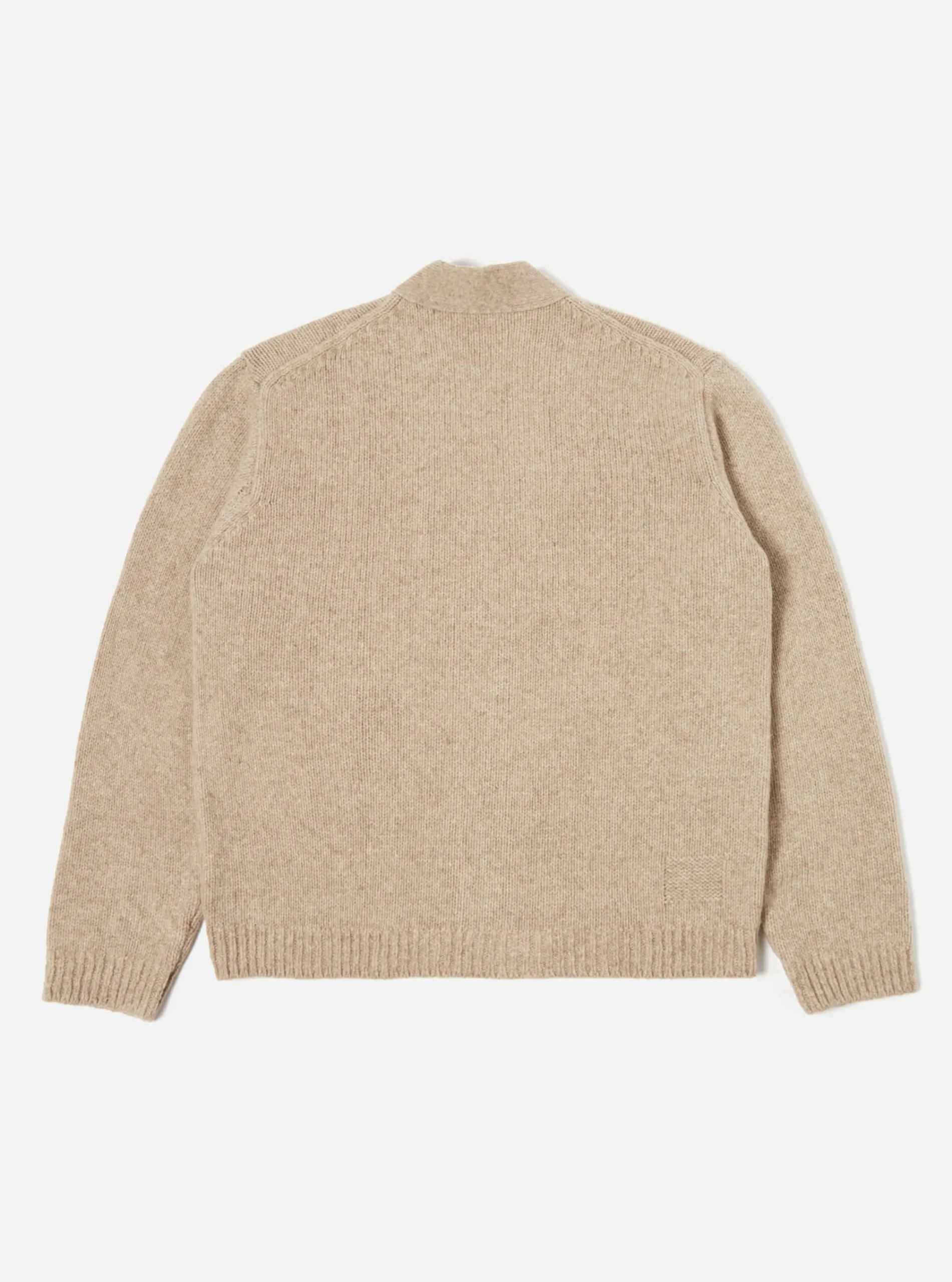 Store Langdale Cardigan In Oatmeal Eco Wool Men Knitwear.