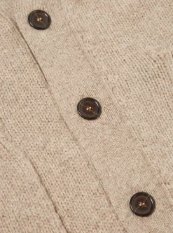 Store Langdale Cardigan In Oatmeal Eco Wool Men Knitwear.